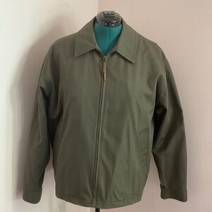 NWOT Brooks Brothers Olive Green Cotton Jacket with Wool Zip-Out Lining